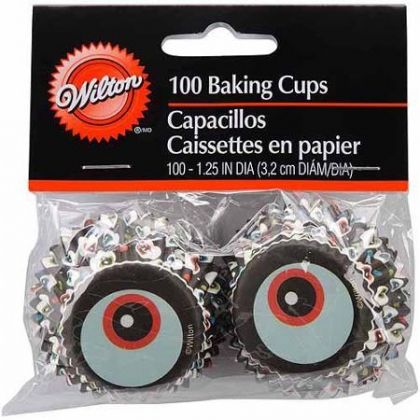 Wilton Mini Baking Cup Liner, Ghoulish Gourmet 100 ct.