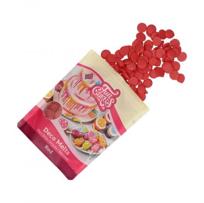 FunCakes Deco Melts - Бонбонки за топене ЧЕРВЕНИ - RED - 250 грама