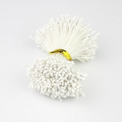 БЕЛИ матови тичинки- 400бр. - 1,5 мм.