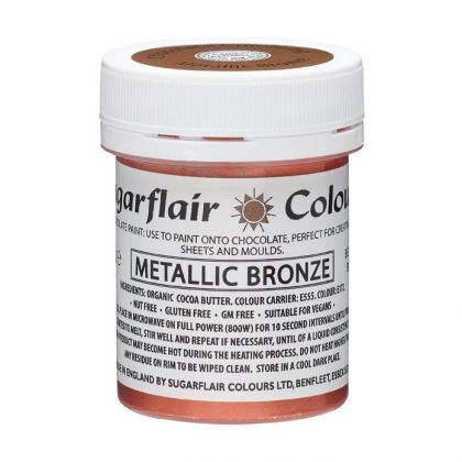        Sugarflair Chocolate Paint Metallic Bronze 35g