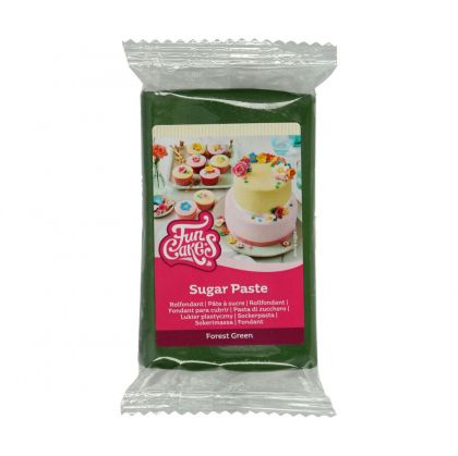 FUNCAKES захарно тесто ГОРСКО ЗЕЛЕН - Forest Green  - 250гр.