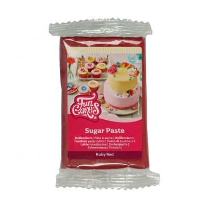 FUNCAKES FONDANT - RUBY RED- -250G