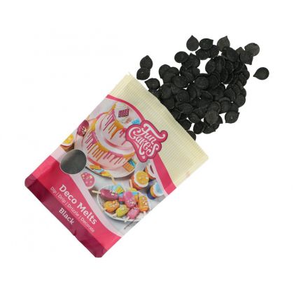 FunCakes Deco Melts - Бонбонки за топене ЧЕРНИ -  BLACK - 250 грама