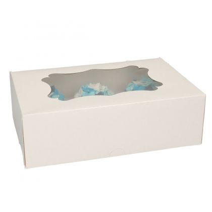 FUNCAKES CUPCAKE BOX 6 - BLANCO
