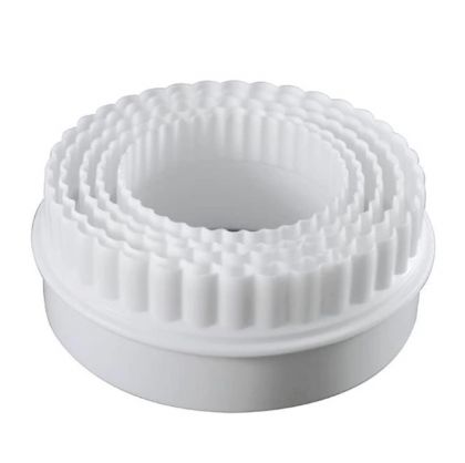 Комплект 6 резеца - КРЪГ - прав и вълнист ръб