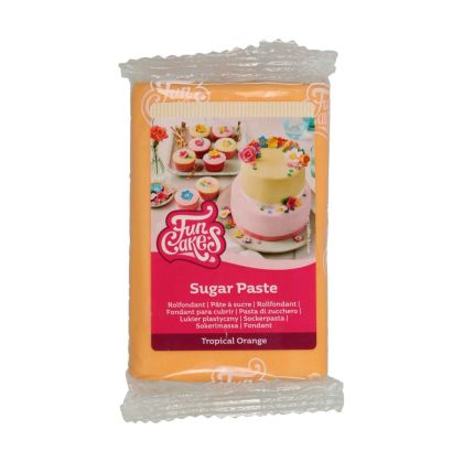 FUNCAKES SUGAR PASTE TROPICAL ORANGE