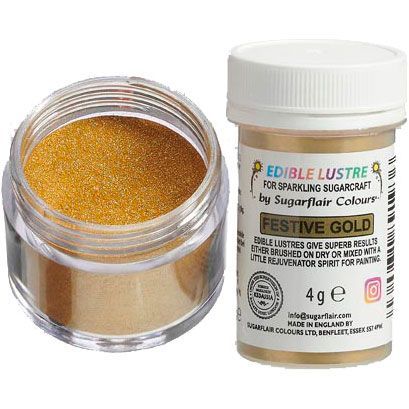 SUGARFLAIR EDIBLE LUSTRE FESTIVE GOLD, 4G