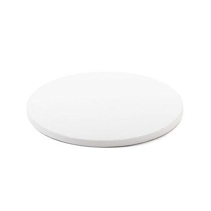 400mm Cake Board Round White Fern