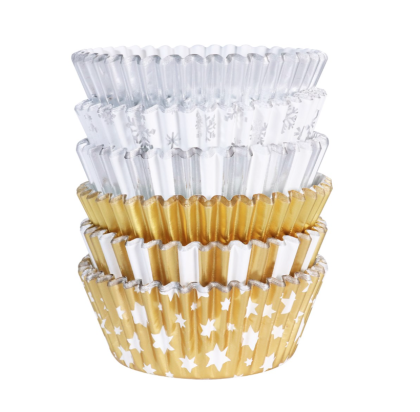 PME  BAKING CUPS Metallic Gold & Silver
