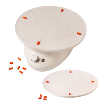 Decora Електрическа Въртяща се Поставка за Торта в комплект със силиконова плоча - 28см.