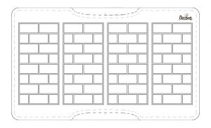 Поликарбонатен молд за шоколад - Тухлена стена -  4 гнезда