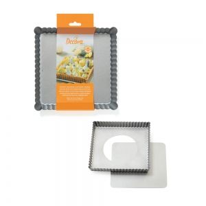 NON-STICK TART PAN 21 X 21 X 3,5 CM W/REMOVABLE BOTTOM