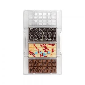 CLASSIC BAR CHOCOLATE MOULD 4CAV 85X42X10HMM 200X120X22HMM