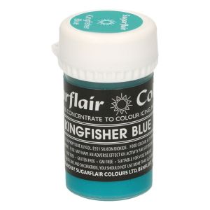 Sugarflair Paste Colour  -  концентрирана боя  МОРСКО СИНЬО –  KINGFISHER BLUE  - 25 гр