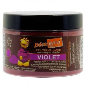 Deco Relief FAT SOLUBLE FOOD COLOR - PURPLE  - 20 GR