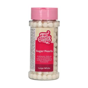 FUNCAKES SUGAR PEARLS LARGE WHITE 