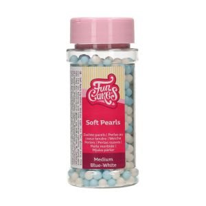 FUNCAKES SOFT PEARLS MEDIUM BLUE/WHITE