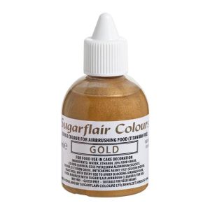 SUGARFLAIR AIRBRUSH COLOURING GOLD - E171 FREE 60ML