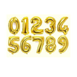 GOLD NUMBER BALLON