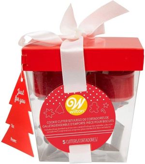 Giftbox With 5 Christmas Metal Cookie Cutters