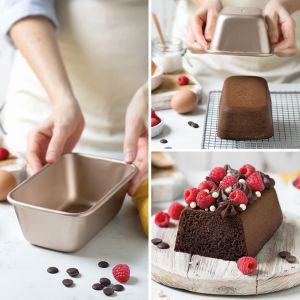 Large plumcake mold rose gold line