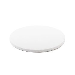 600mm Cake Board Round White Fern
