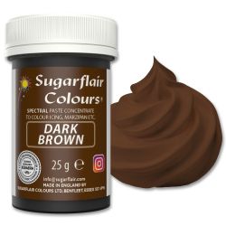 Sugarflair Paste Colour  - концентрирана боя ТЪМНО КАФЯВО  - DARK BROWN 