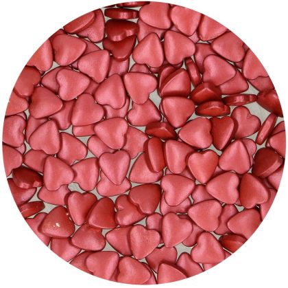 FUNCAKES SUGAR HEARTS BORDEAUX 