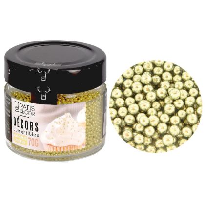 Edible golden beads Ø 5 mm 70 g