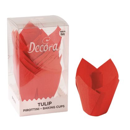 Red Tulip Baking Cups 