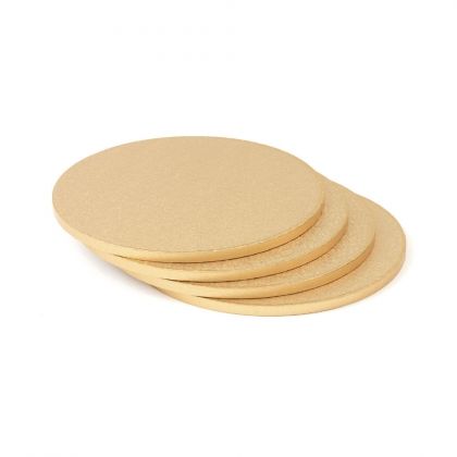 330mm Cake Board Round Gold Fern