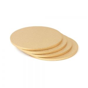 330mm Cake Board Round Gold Fern